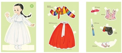 hanbok paper doll